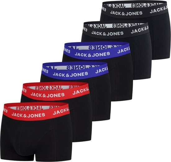 Jack & Jones Heren Boxershorts Basic Trunks 6 Pack Veelkleurig L Katoenen Ondergoed Onderbroeken