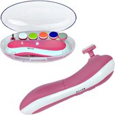 Ariko Baby Nagel Trimmer - 6 Opzetstukken Voor Baby en Volwassenen - Elektrische baby nagelvijl - Voor Gezonde Nagels - Mooie Opbergdoos - Roze