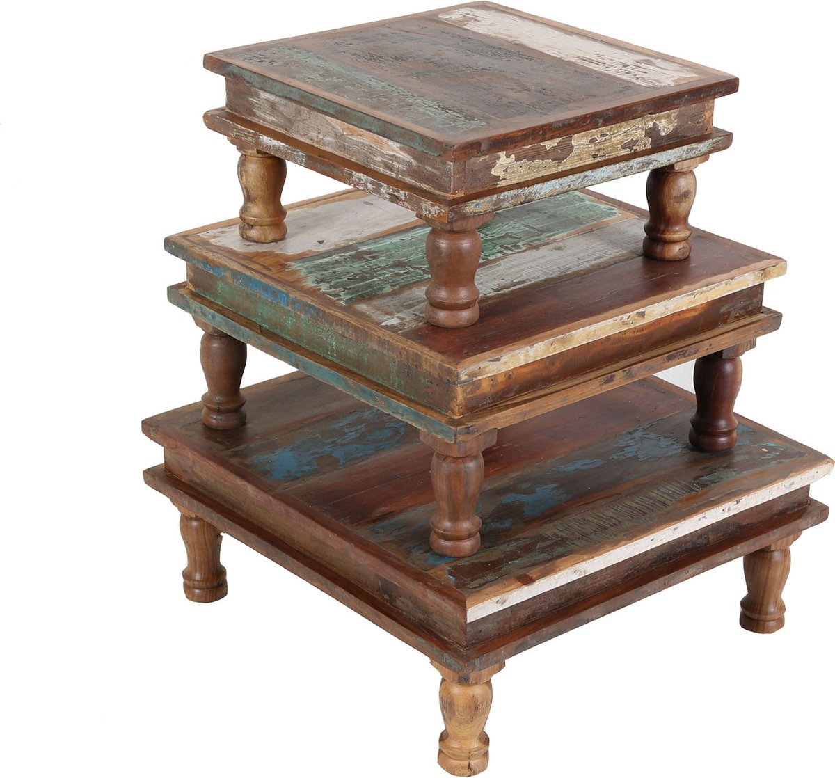 Shabby Chic tafel Siera set van 3