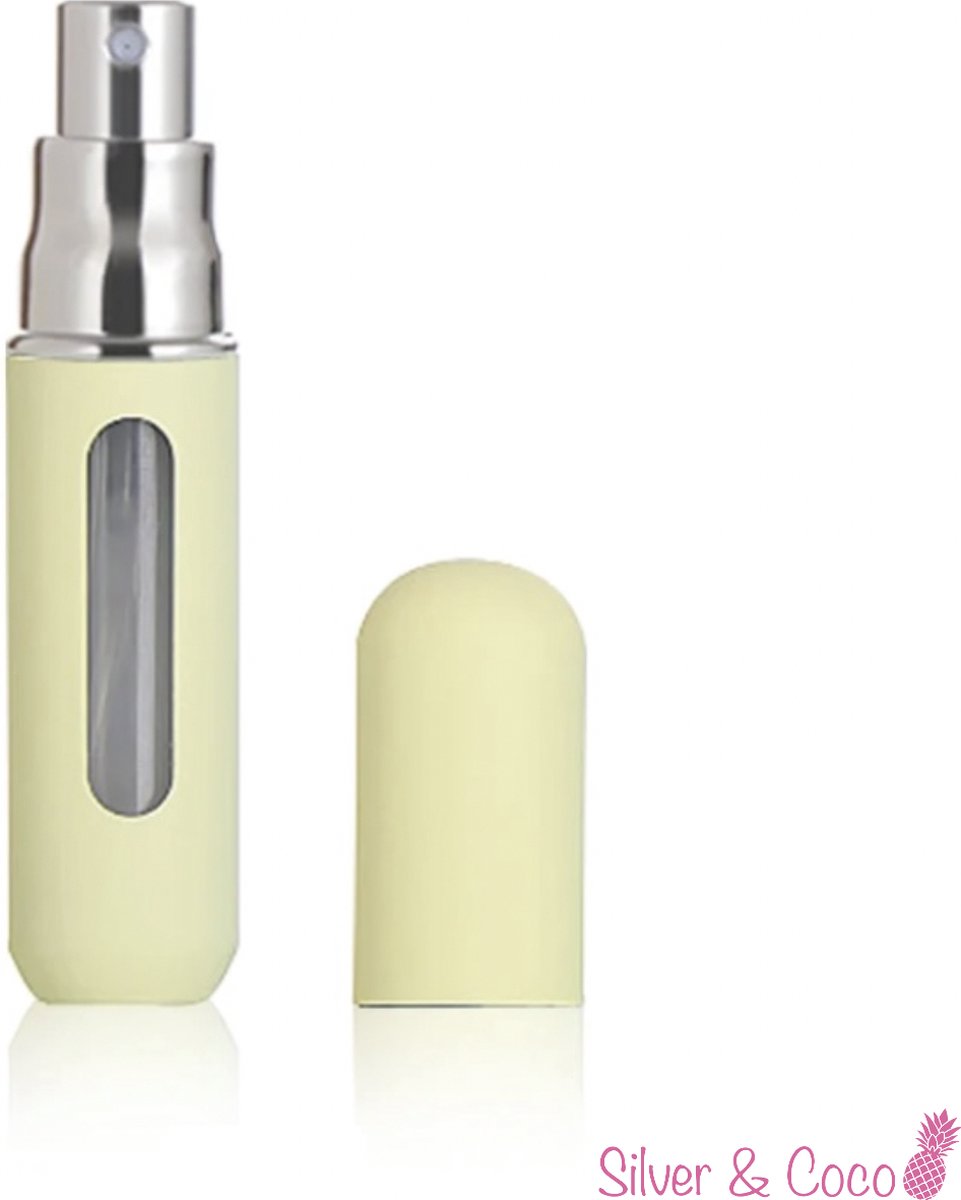 Goedkoopste SilverAndCoco® - Parfum Verstuiver Navulbaar Fles | Klein Mini Hervulbaar Spray Flesje - 5ml / Pastel Geel