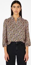 Object Blouse Objelisabeth L/s Shirt 119 .c 23037842 Black/flower Dames Maat - W34