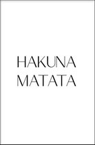 Walljar - Hakuna Matata - Zwart wit poster