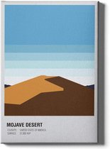 Walljar - Mojave Dessert United States - Muurdecoratie - Canvas schilderij