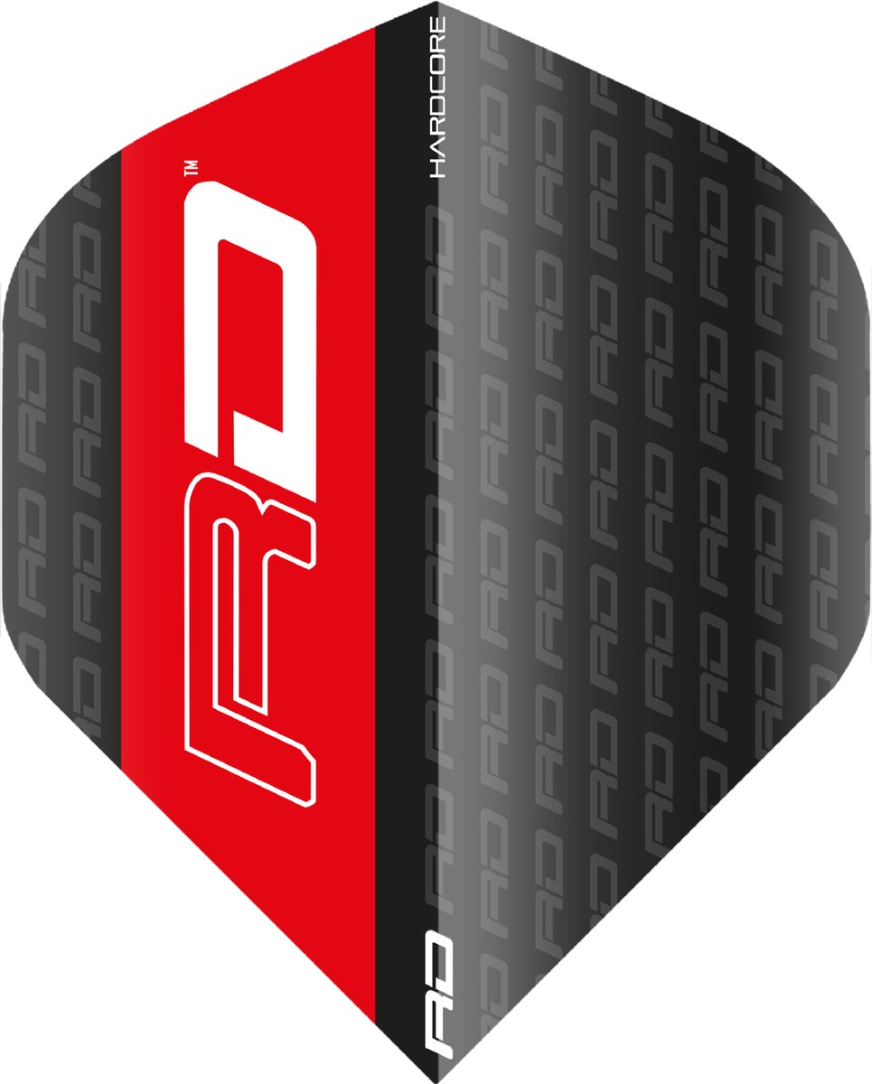 RedDragon Hardcore XT Dartflights - Zwart-Rood