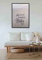 Poster Glasschilderij Good Vibes Only - 120x180cm - Premium Kwaliteit - Uit Eigen Studio HYPED.®  - 120x180cm - Premium Museumkwaliteit - Uit Eigen Studio HYPED.®