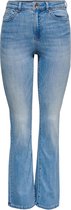 Only Jeans Onlwauw Life Hw Sk Flare  Bj759 Noo 15228781 Light Medium Blue Denim Dames Maat - W26 X L30