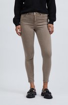 Vila Jeans Viskinnie Amy Rw Wrk 7/8 Skinny Jeans 14071575 Portabella/acid Washe Dames Maat - XS