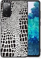 Smartphone Hoesje Geschikt voor Samsung Galaxy S20 FE Beschermhoesje met Zwarte rand Slangenprint