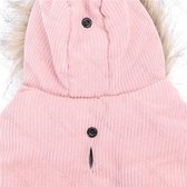 Three Layers hondenjasje met Hoodie L20Cm roze