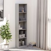 Decoways - Boekenkast met 5 schappen 40x24x175 cm spaanplaat grijs