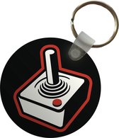 Sleutelhanger - Gamen - Game controller - Zwart - Plastic - Rond - Uitdeelcadeautjes