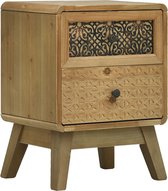 Decoways - Nachtkastje 37x30x51 cm hout bruin