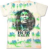 Bob Marley Heren Tshirt -M- Black & White Logo Multicolours