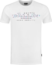 Ballin Amsterdam -  Heren Slim Fit   T-shirt  - Wit - Maat XS