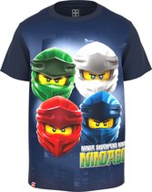 Legowear Jongens Lego Ninjago shortsleeve Tshirt 4fig Dark Navy