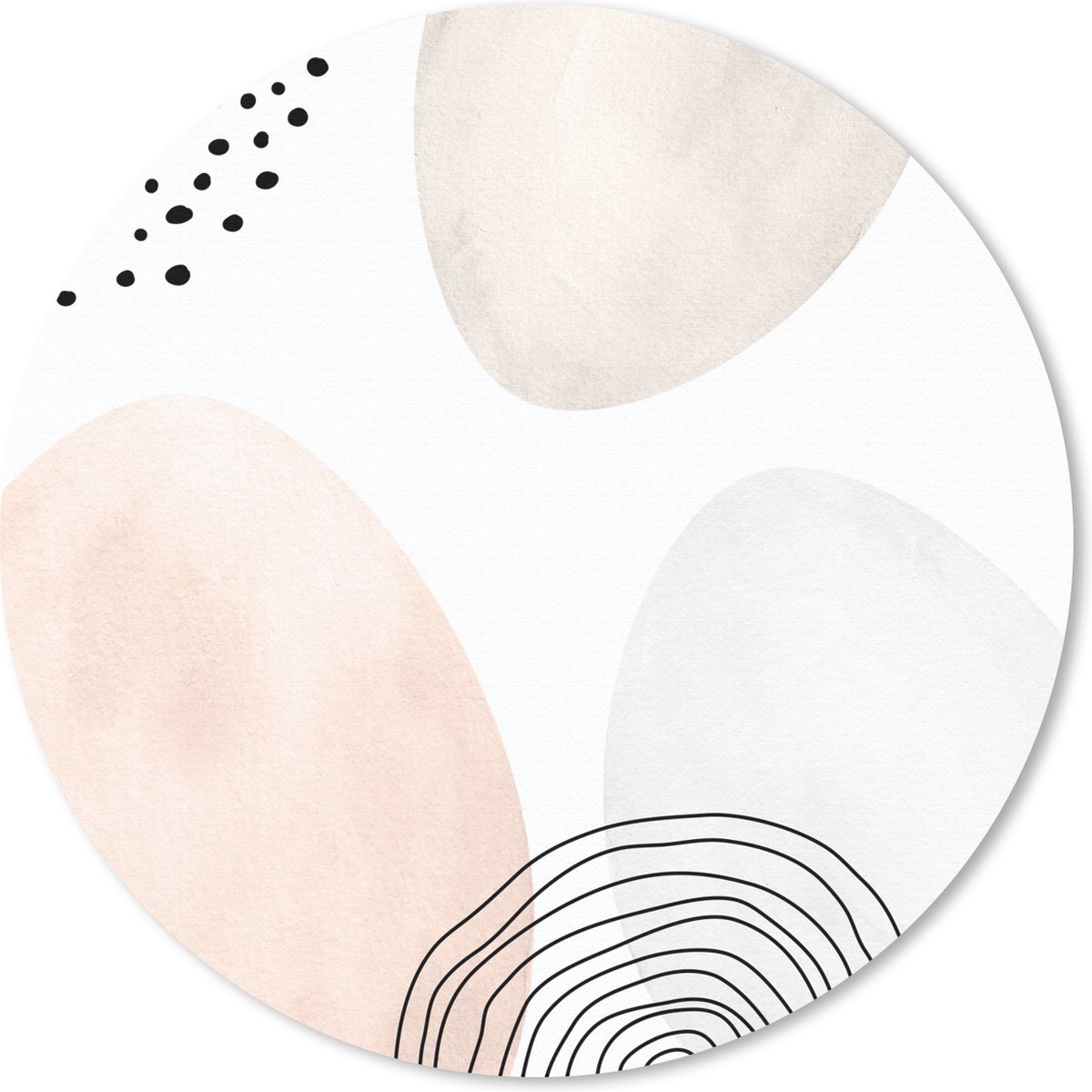 Muismat rond 20x20 cm - Mousepad Patroon - Paaseitjes - Pasen - Waterverf - Ronde muismatten