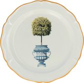 Les Ottomans  - Ontbijtbord Topiary porselein green leaves 21cm - Kleine borden