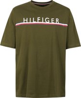 Tommy Hilfiger - Big and Tall Lines Logo T-shirt Olijfgroen - 4XL - Modern-fit