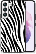 Smartphone Hoesje Geschikt voor Samsung Galaxy S22 Trendy Telefoonhoesjes met Zwarte rand Zebra