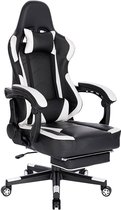 Gaming Stoel Bureaustoel Racing Multifunctioneel E-sport Kunstleer Wit