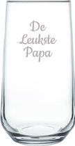 Gegraveerde Drinkglas 47cl De Leukste Papa