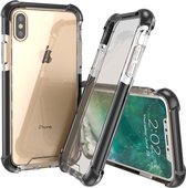 Apple iPhone X/10 Hoesje - Mobigear - Crystal Serie - Hard Kunststof Backcover - Transparant / Zwart - Hoesje Geschikt Voor Apple iPhone X/10