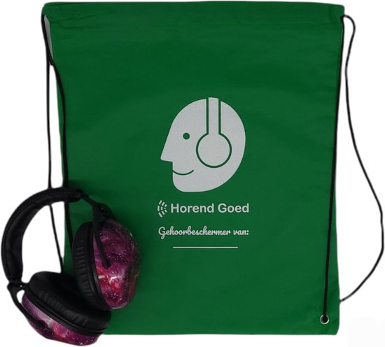 Horend Goed Hippe oorkap Sterrenhemel - 22 dB - gehoorbescherming - school - meer concentratie - demping - kinderen - Horend Goed