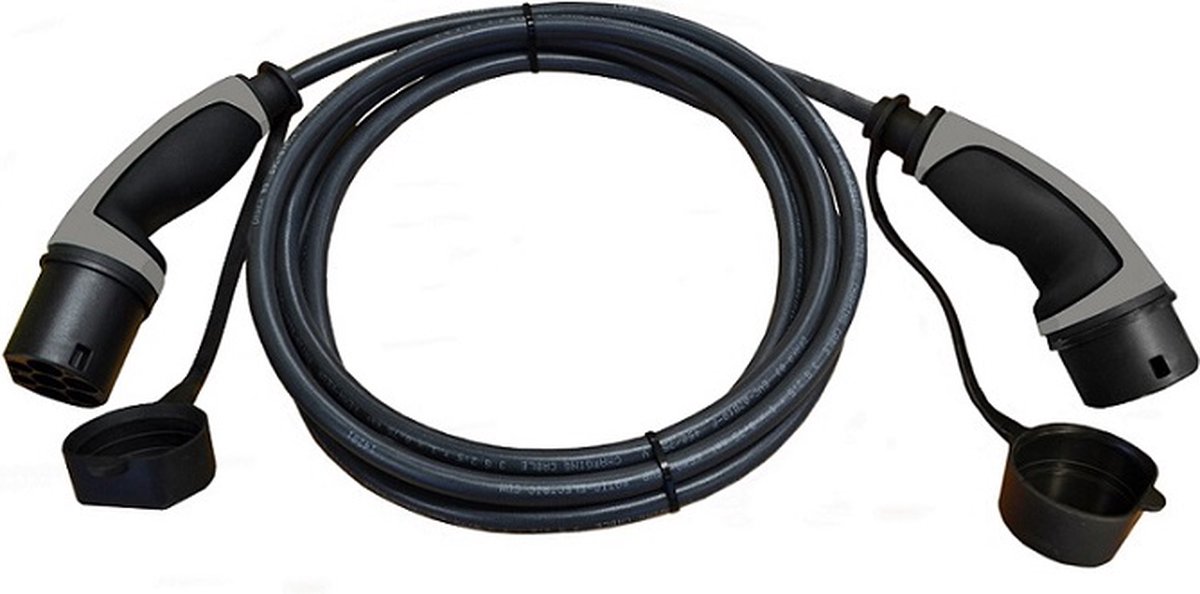 Ratio Premium Laadkabel Type 2 naar Type 2 32A 3fase 8meter Zwart