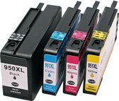 Set 4x ABC huismerk cartridge geschikt voor HP 950XL 951XL 950 951 XL voor HP OfficeJet Pro 251dw 276dw 8100 8600 8610 8615 8616 8620 8625 8630 8640 8660