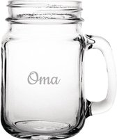 Gegraveerde Drinkglas 45cl met schroefdeksel Oma