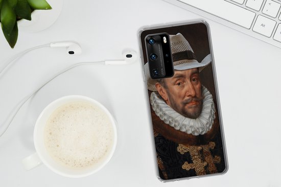 Coque Huawei P40 Pro - Guillaume d' Oranje - Chapeau - Vieux Maîtres - Coque de téléphone en Siliconen
