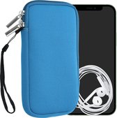 kwmobile Tasje voor smartphones XL - 6,7/6,8" - Insteekhoesje van neopreen in korenbloemenblauw - Maat: 17,2 x 8,4 cm