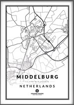 Citymap Middelburg - Stadsposters 50x70
