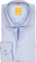 Redmond modern fit overhemd - lichtblauw geruit - Strijkvriendelijk - Boordmaat: 45/46