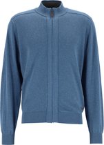 Redmond heren vest katoen - met rits - jeansblauw -  Maat: M
