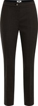 WE Fashion Dames pantalon met pied-de-poule dessin