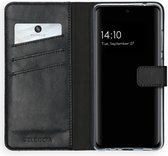Samsung Galaxy A52 (4G) Hoesje met Pasjeshouder - Samsung Galaxy A52s Hoesje - Samsung Galaxy A52 (5G) Hoesje - Selencia Echt Lederen Booktype - Zwart