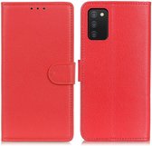 Book Case - Samsung Galaxy A03s Hoesje - Rood