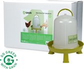 Gaun Pluimvee drinktoren – 100% gerecycled materiaal – Waterdispenser – 39x30x26 – Op pootjes – 8 Liter – Green Lemon