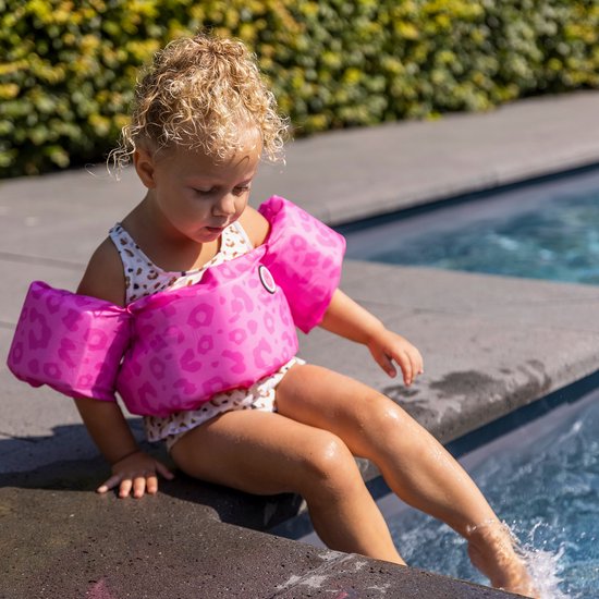 Swim Essentials - Puddle Jumper Zwemvest - Roze Panterprint - 2-6 jaar - 15-30 kg - Swim Essentials