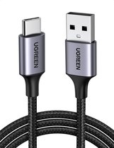 UGREEN Gevlochten USB-A naar USB-C Kabel 3A Fast Charge 3 Meter Zwart