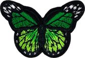Vlinder Strijk Embleem Applicatie Patch Groen 4.4 cm / 2.9 cm / Groen