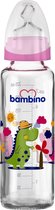 Bambino Roze 225 ml Orthodontische Glazen Fles B012