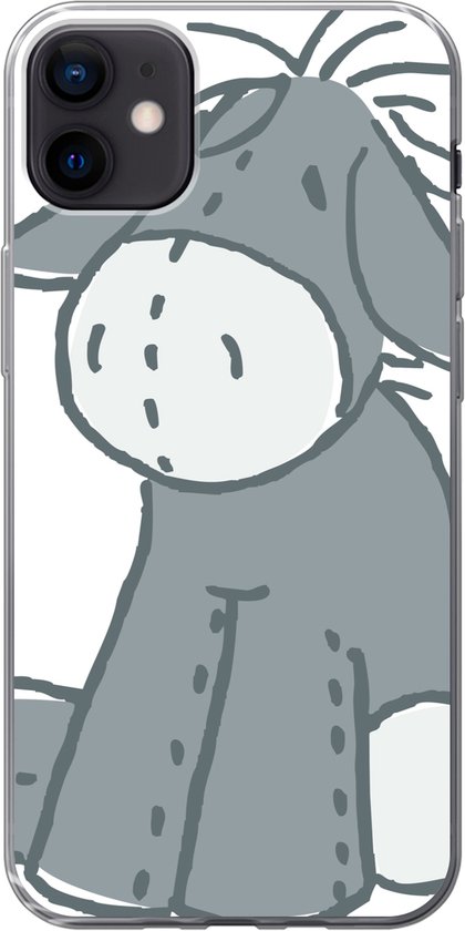 iPhone 12 mini hoesje - een ezel knuffel - Siliconen Telefoonhoesje |  bol.com