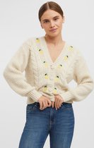 Vero Moda Vest Vmnewwine Ls V-neck Emb Cardigan Ga 10260579 Birch/w. Embroide Dames Maat - XL
