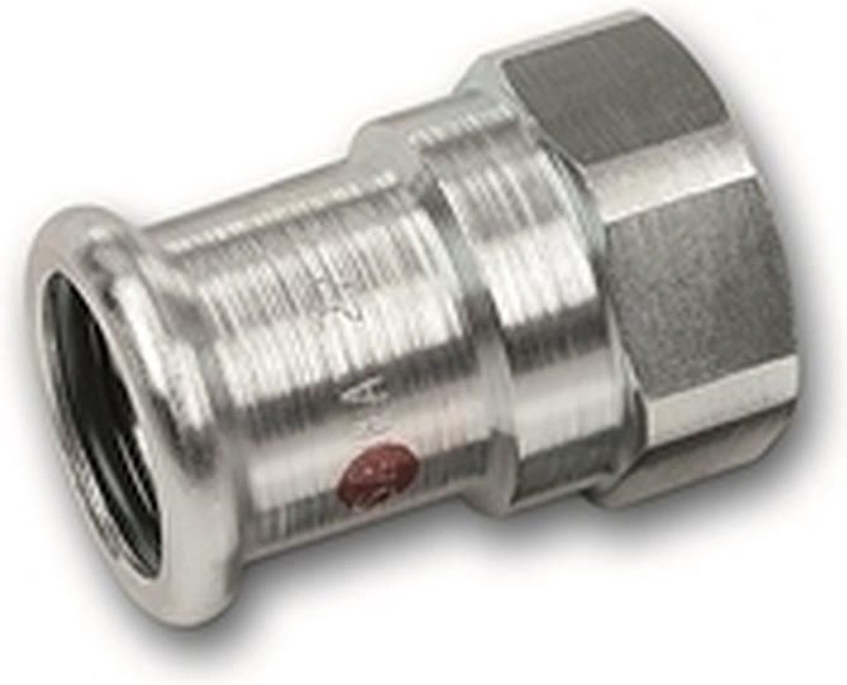 Sanha Schroefbus – 22 mm Pers × ¾ inch (G¾ inch) BSP Binnendraad – Gegalvaniseerd Staal