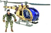 Army Helikopter met Soldaat + Licht en Geluid