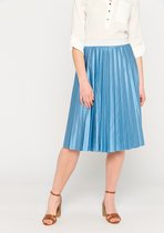 LOLALIZA Plissé midi rok - Light Blauw - Maat S