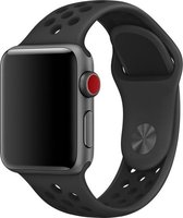 Mobigear Active Siliconen Bandje Geschikt voor Apple Watch Series 7 (41 mm) - Zwart