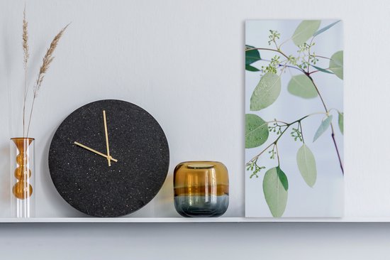 Canvas Schilderij Eucalyptustakken met bladeren - 20x40 cm - Wanddecoratie